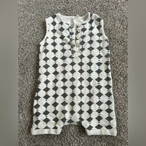 Rylee + Cru Diamond Dot Romper Vanilla